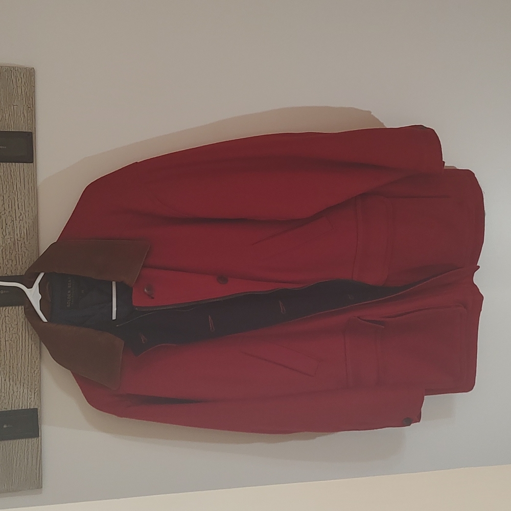 Golden Bear San Francisco Women's Red Wool Retro Coat Size XL